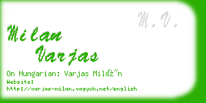 milan varjas business card